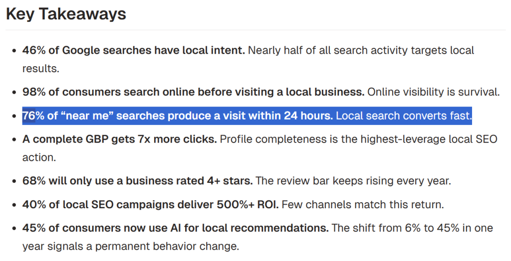 76% near me local seo statistic