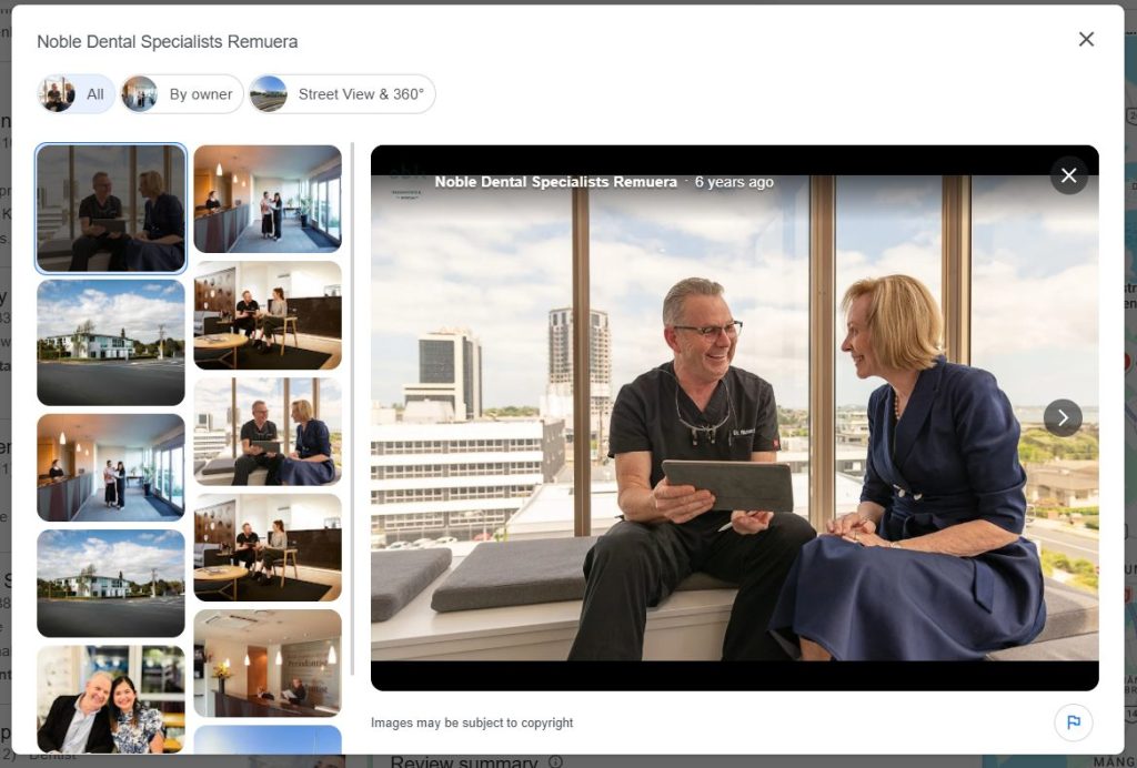 dental gbp photos screenshot example