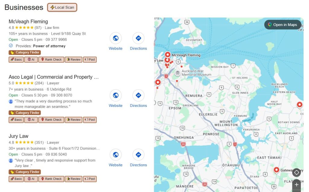 google my business everywhere chrome extension example
