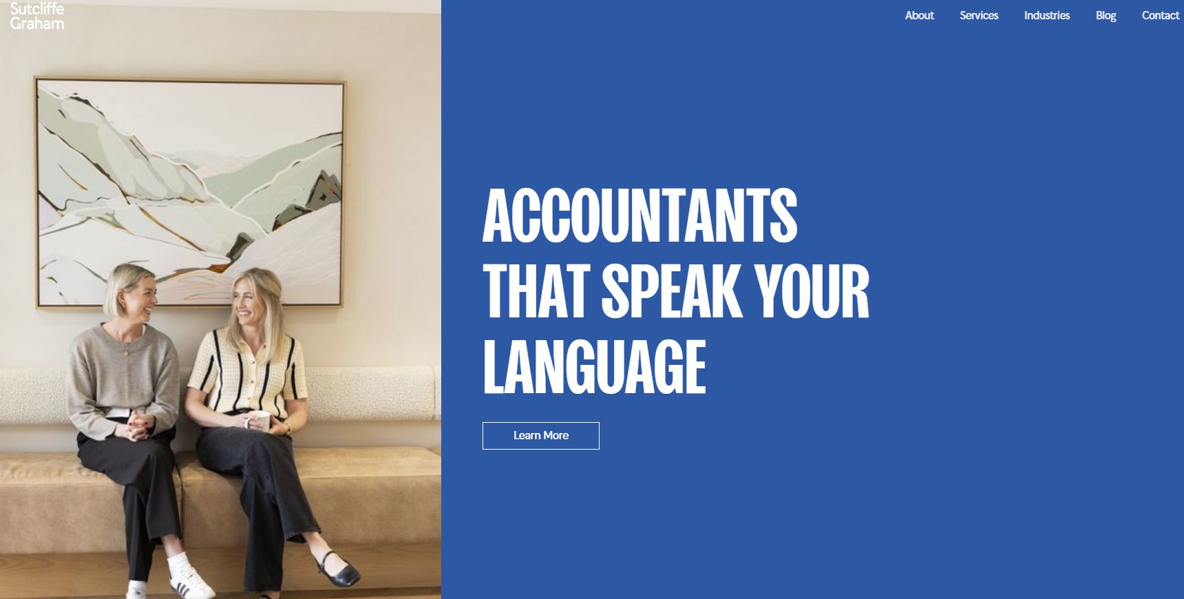 A New Zealand accountancy homepage leading with clear, human messaging — a strong trust signal