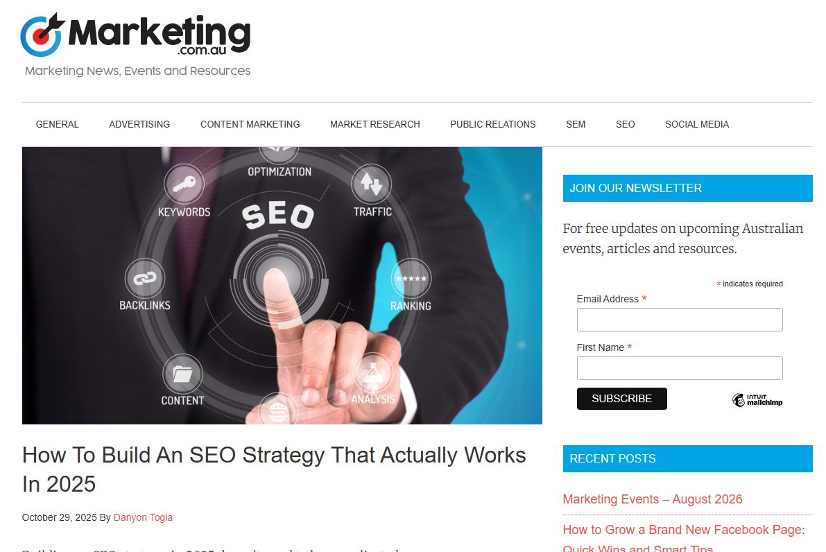 An Australian industry publication referencing a brand as a third-party authority signal